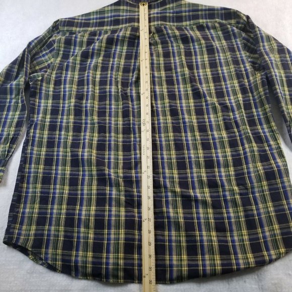 Saddlebred Mens‎ XL Shirt Long Sleeve Plaid Cotton Blend Pocket - Picture 6 of 7